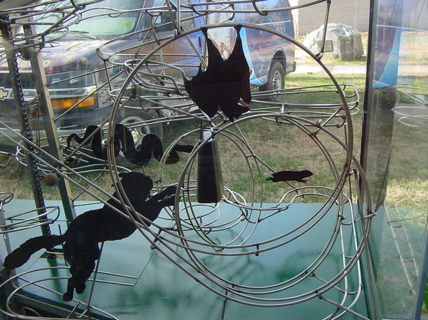 The Creature Kinetics Rolling Ball Sculpture loop-the-loop.